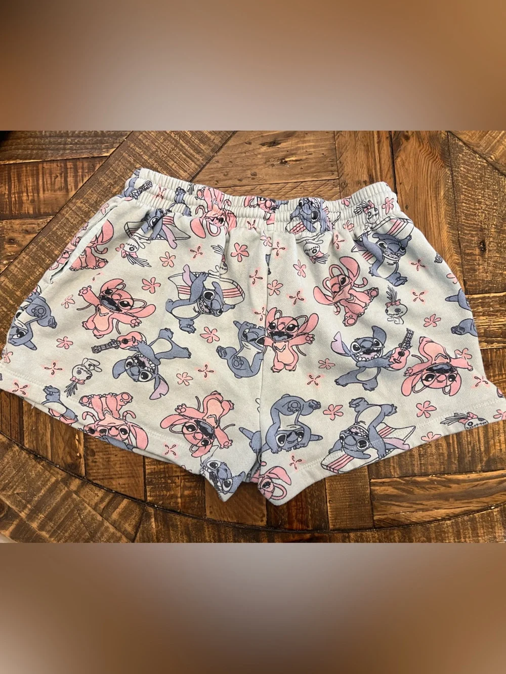 Disney Stitch & Angel Pajama Shorts - Pink, Blue, Purple - Picture 2 of 3
